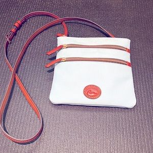 Dooney & Bourke North South Nylon Triple Zip - Light Blue - Great Condition